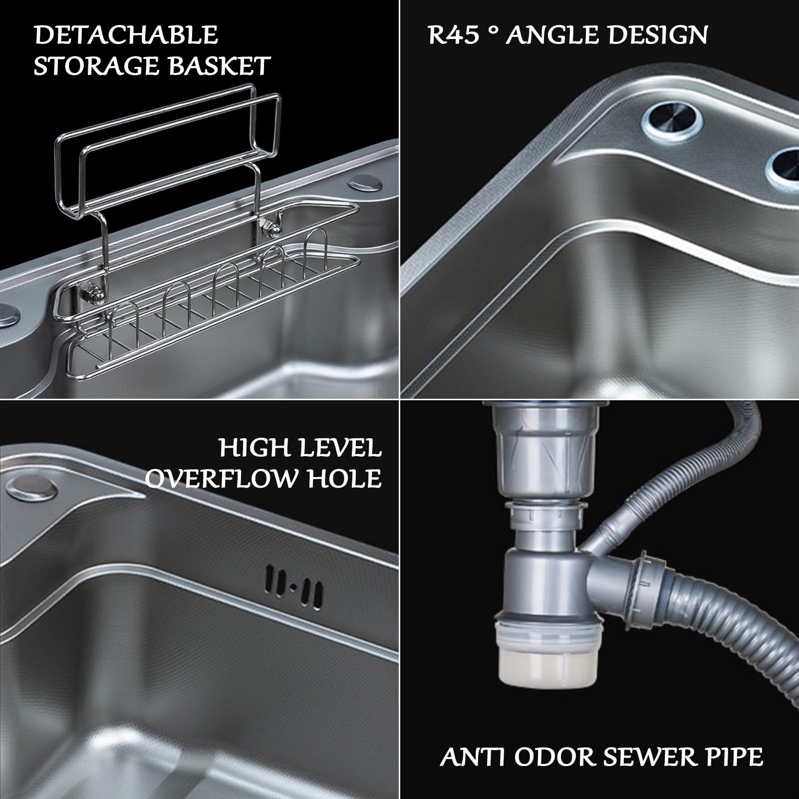 Amazon.com: SGeneE Bar Sink Single Bowl Kitchen Sink Japanese